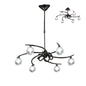 Mantra Fragma 69cm Telescopic Convertible To Semi Flush 6 Light G9, Black Chrome