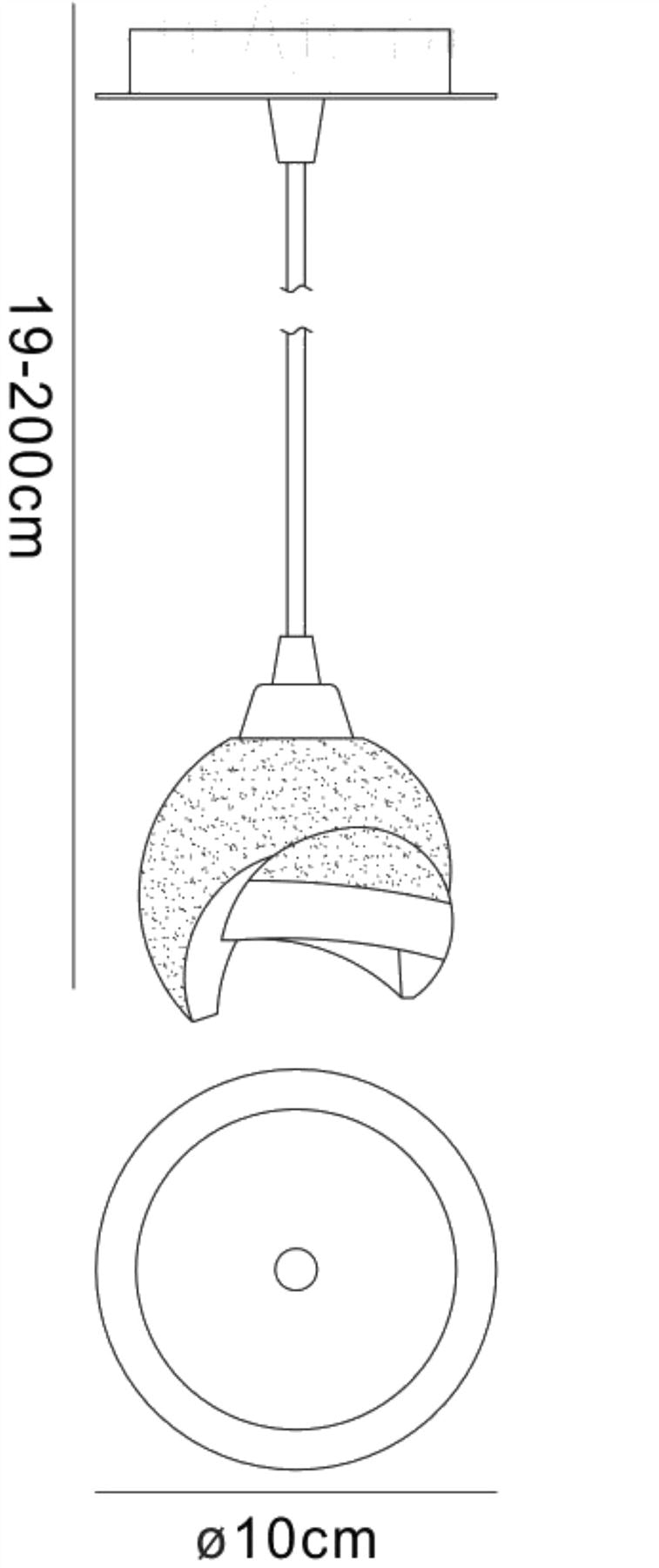 Mantra M0811 Fragma Pendant 1 Light G9, Polished Chrome