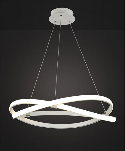 Mantra M5990 Infinity Blanco Pendant 42W LED 3000K, 3400lm, Dimmable White/White Acrylic, 3yrs Warranty