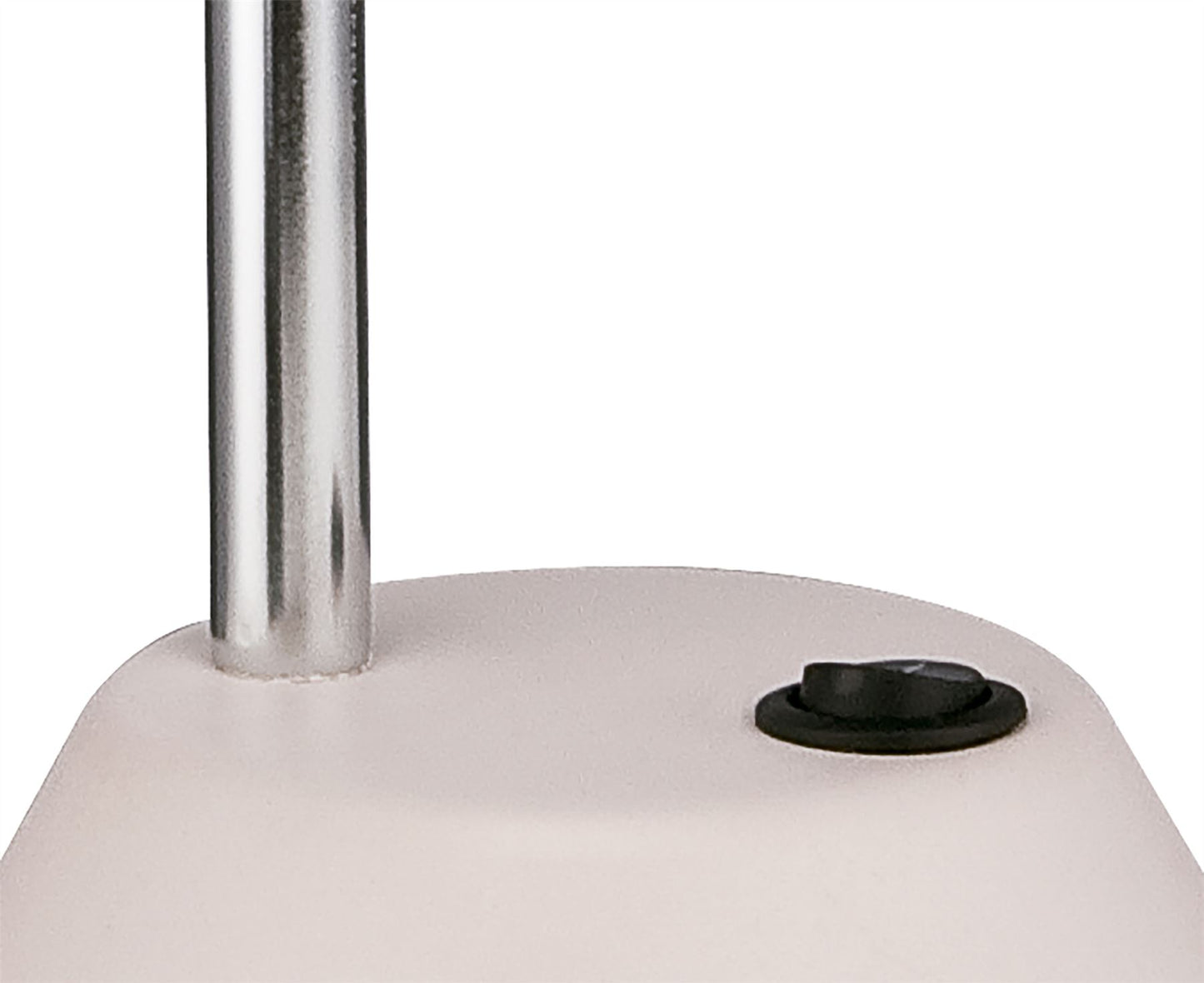 Mantra Fusion Tobias Table Lamp 1 Light 3W LED 3000K, 300lm, Matt White/Frosted Acrylic/Polished Chrome, 3yrs Warranty