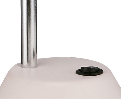 Mantra Fusion Tobias Table Lamp 1 Light 3W LED 3000K, 300lm, Matt White/Frosted Acrylic/Polished Chrome, 3yrs Warranty