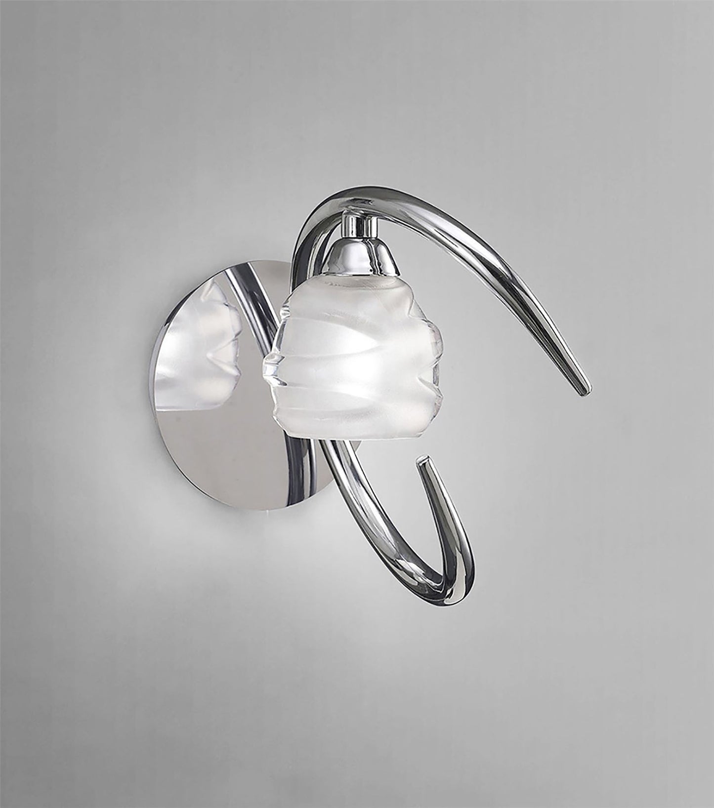 Mantra Loop Wall Light Switched 1 Light G9 ECO, Polished Chrome