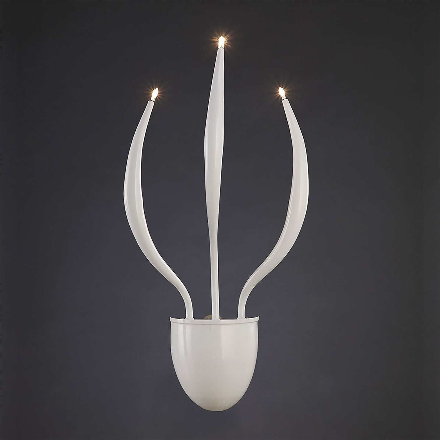 Diyas Llamas Wall Light 3 Light G4 White, NOT LED/CFL Compatible