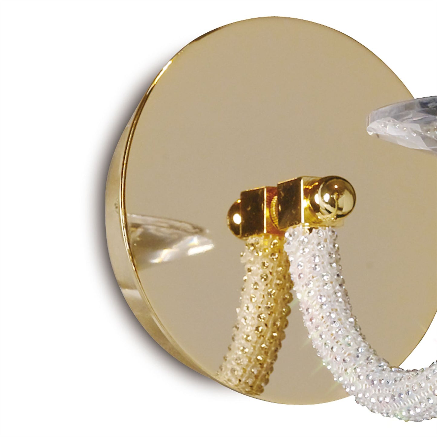 Diyas Elena Wall Light Switched 1 Light E14 Gold/Crystal