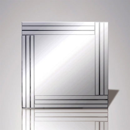 Diyas Home Estin Detailed Mirror 60cm x 60cm Ribbed (Can Only Be Shipped On A Pallet, Additional Charges May Apply.) Mirrors
