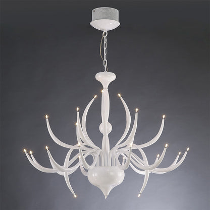 Diyas Llamas 100cm  24 Light White, NOT LED/CFL Compatible Item Weight: 19.1kg Ceiling Pendant Light Fitting