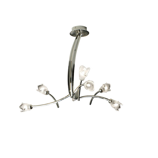 Mantra Pietra 70cm Pendant 3 Arm 6 Light G9, Polished Chrome
