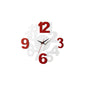 Diyas Home (DH) Infinity Numbers Clock Red/White Wall