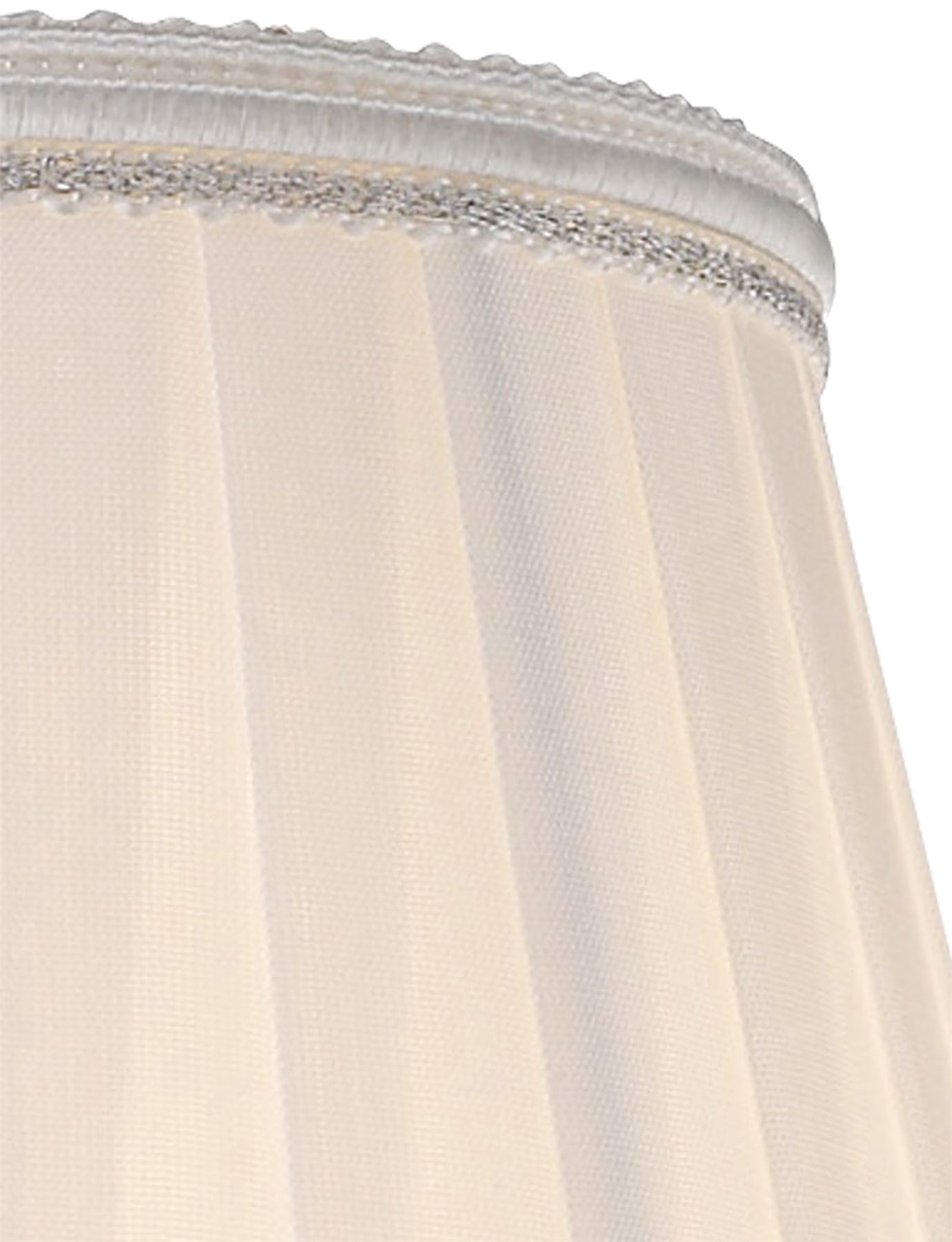 Diyas Willow Clip On Shade White 80/130mm x 110mm