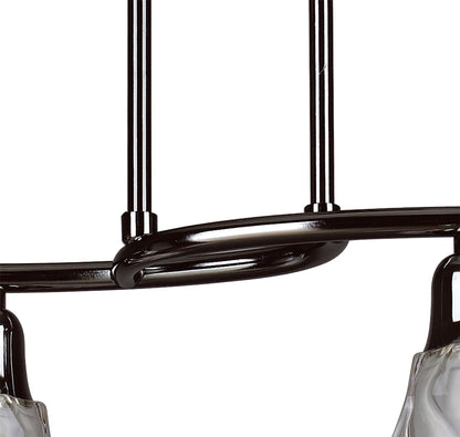 Mantra Amel Telescopic 4 Light L1, SGU10 Bar, Black Chrome, CFL Lamps INCLUDED