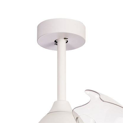 Coin Mini 45W LED Dimmable Ceiling Light With Built-In 25W DC Reversible Fan, Remote & APP Control, White, 2500lm, 5yrs Warranty