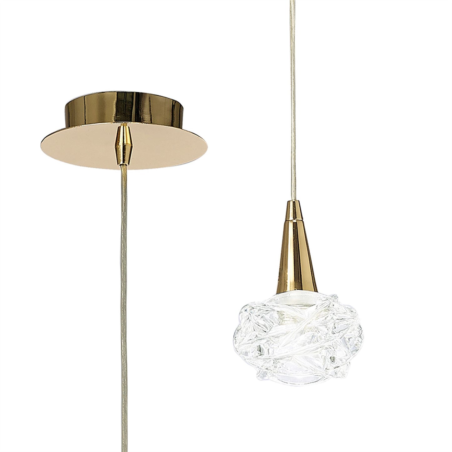 Mantra Maremagnum 12cm Pendant 1 Light G9, French Gold