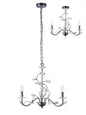Diyas Willow 50cm  WITHOUT SHADE 3 Light E14 Polished Chrome/Crystal Ceiling Pendant Light Fitting