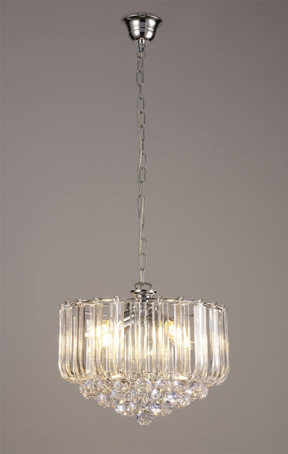Deco Lana Pendant with Acrylic Spheres, 3 Light E14 Polished Chrome Finish