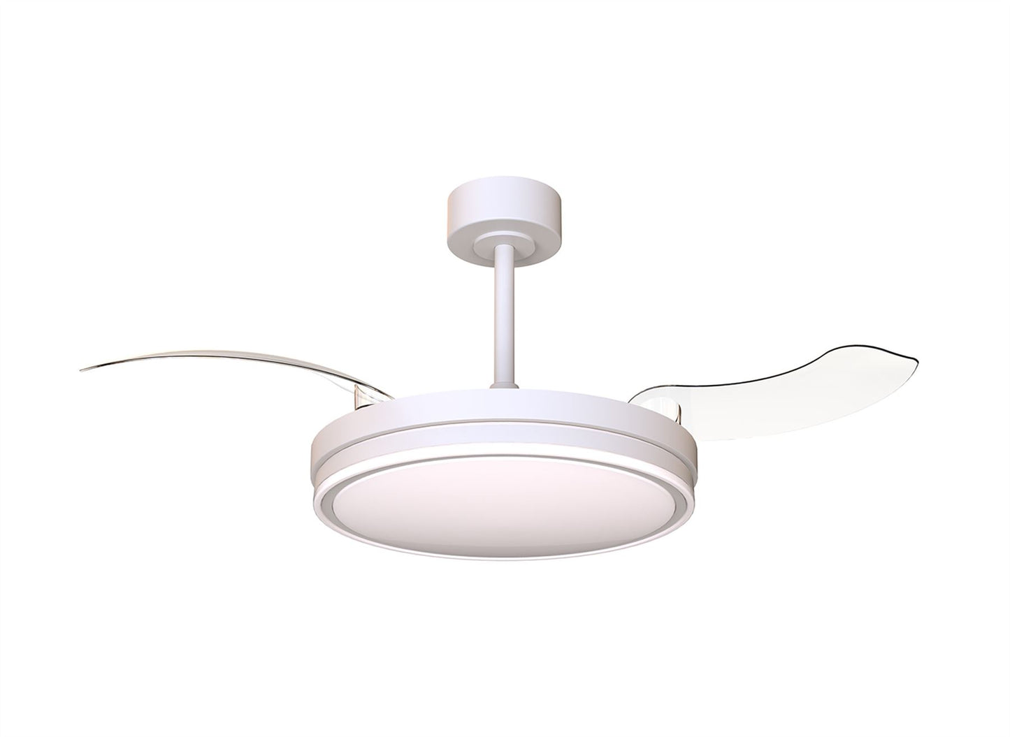 Luna 49cm 36W LED Dimmable Ceiling Light With Built-In 28W DC Fan, 3000-5000K Remote Control, 5710lm, White, 5yrs Warranty
