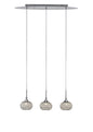 Diyas Chelsie Linear  3 Light G9 Line Polished Chrome/Clear Beaded Glass Ceiling Pendant Light Fitting
