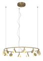 Mantra Shell 86cm 12 Light Pendant, Round, 50W LED, 3000K, 2650lm, Gold, 3yrs Warranty