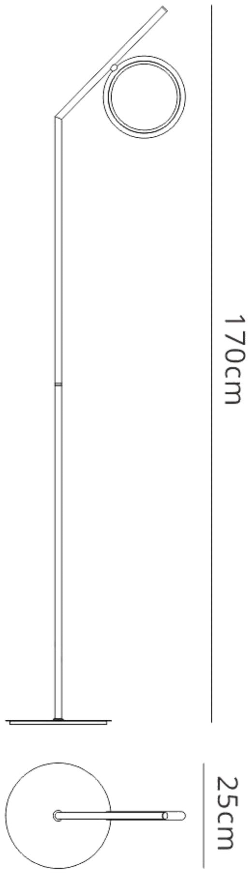 Mantra Olimpia Floor Lamp, 12W LED, 3000K, 900lm, IP20, Chrome, 3yrs Warranty