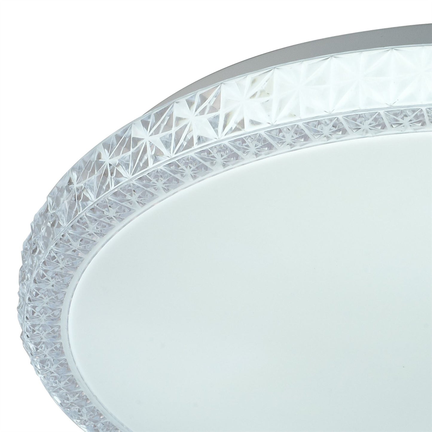 Mantra Fusion Naxos 40cm Ceiling 24W LED with Remote Control 3000K-6000K, 1550lm, White/Clear Acrylic, 3yrs Warranty Ceiling