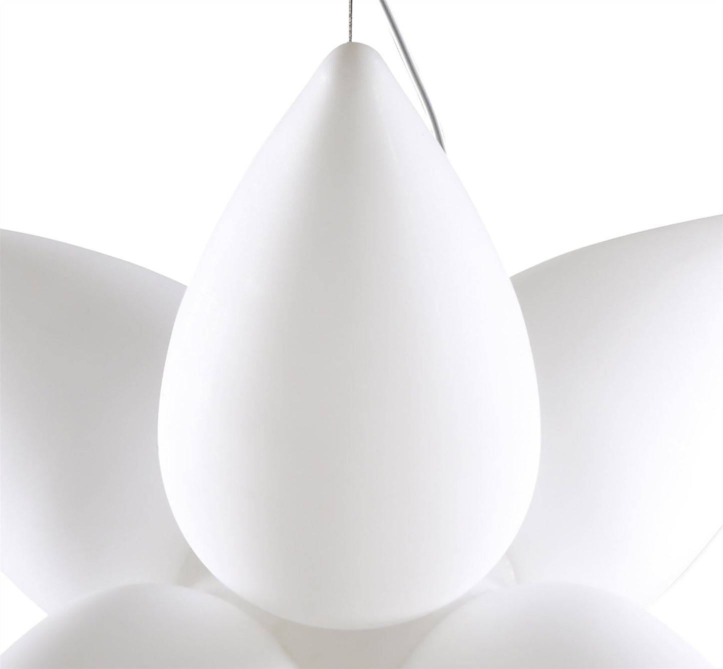 Mantra M1492 Palma Pendant 6 Light E27 Outdoor IP44, Matt White/Opal White