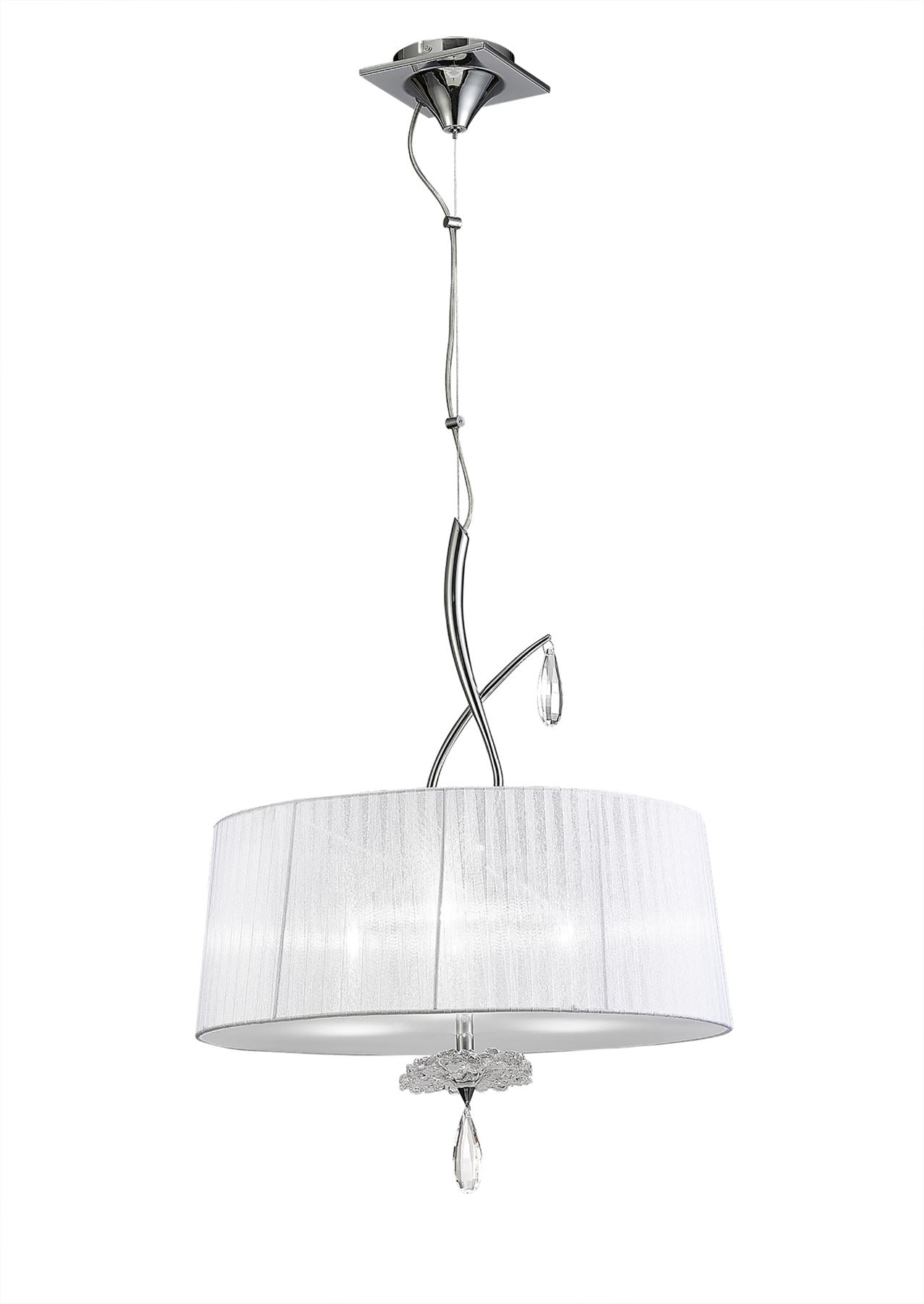 Mantra Louise M5324 Habana White Square Shade 240mm, Suitable for Table Lamps