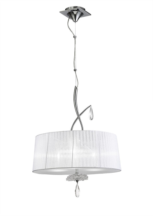 Mantra Louise M5324 Habana White Square Shade 240mm, Suitable for Table Lamps
