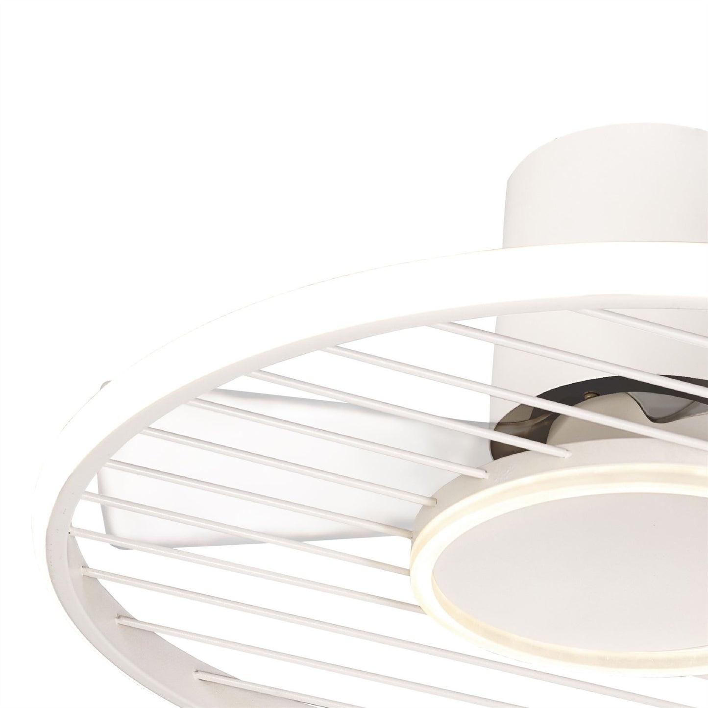 Soho 66cm 45W LED Dimmable Ceiling Light With Built-In 30W DC Fan, 2700-5000K Remote & APP Control, 3150lm, White, 5yrs Warranty