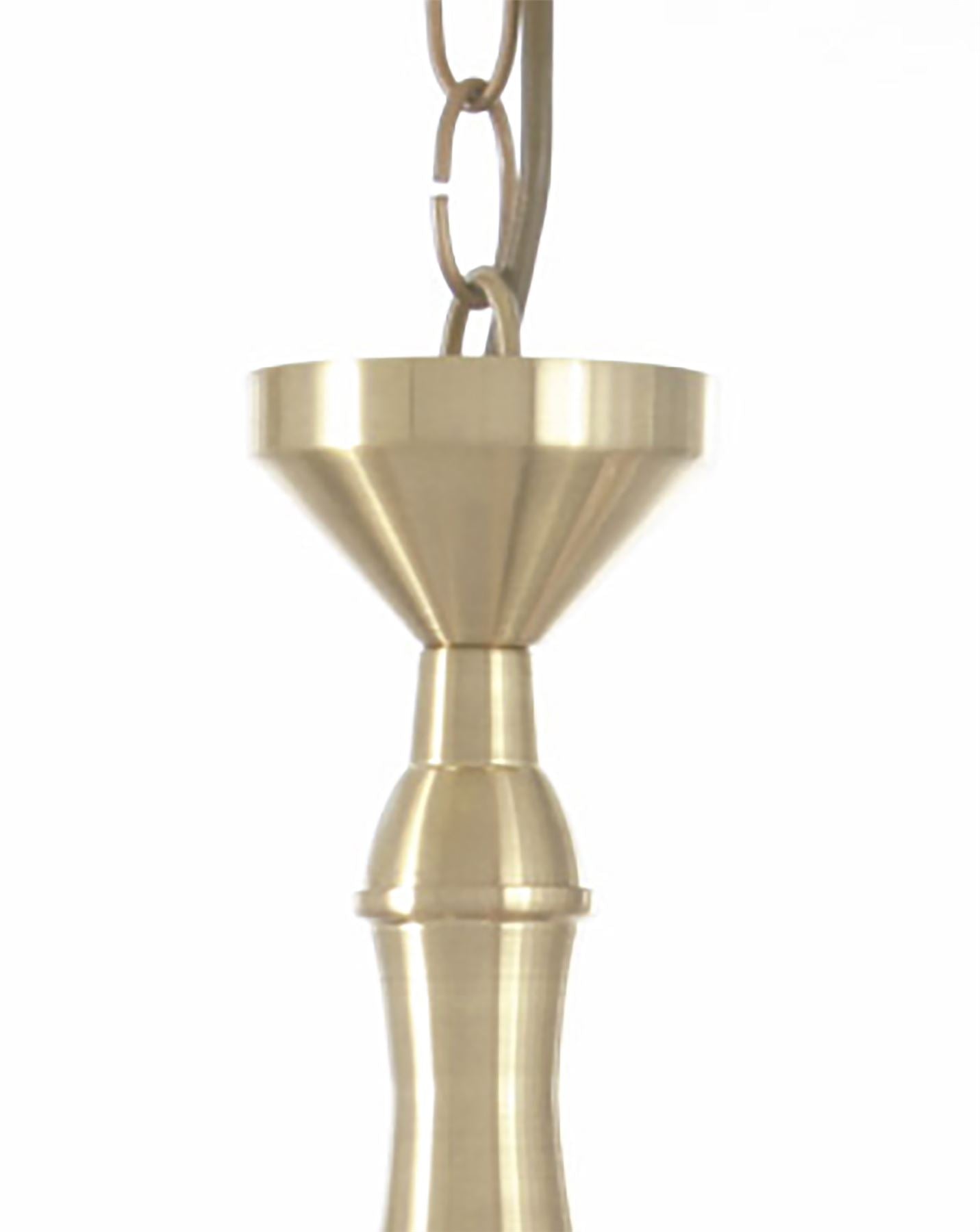 Diyas Bastia 49cm  4 Light G9 Satin Gold Ceiling Pendant Light Fitting
