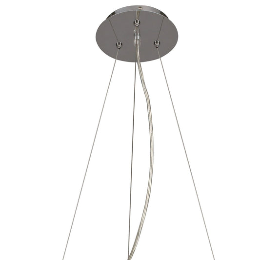 Mantra Guss GU10 Guss Rectangular Pendant GU10 8 Light L1/SGU10 Infinity Shape, Polished Chrome/White Acrylic, CFL Lamps INCLUDED