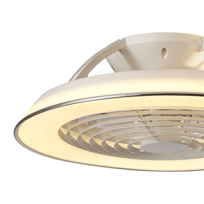 Samoa 60cm 70W LED Dimmable Ceiling Light With Built-In 35W DC Reversible Fan, White Finish c/w Remote Control, 5900lm