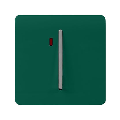 Trendi Artistic Modern Glossy 45 A Tactile Light Switch & Neon Insert Dark Green