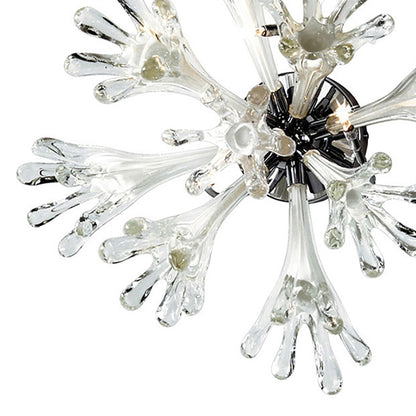 Diyas Love 45cm /Wall Light 6 Light G4 Polished Chrome/White Glass, NOT LED/CFL Compatible Ceiling Light Fitting