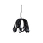 Mantra M3741 Phantom Pendant 1 Light E27, Gloss Black/Frosted White Glass/Polished Chrome