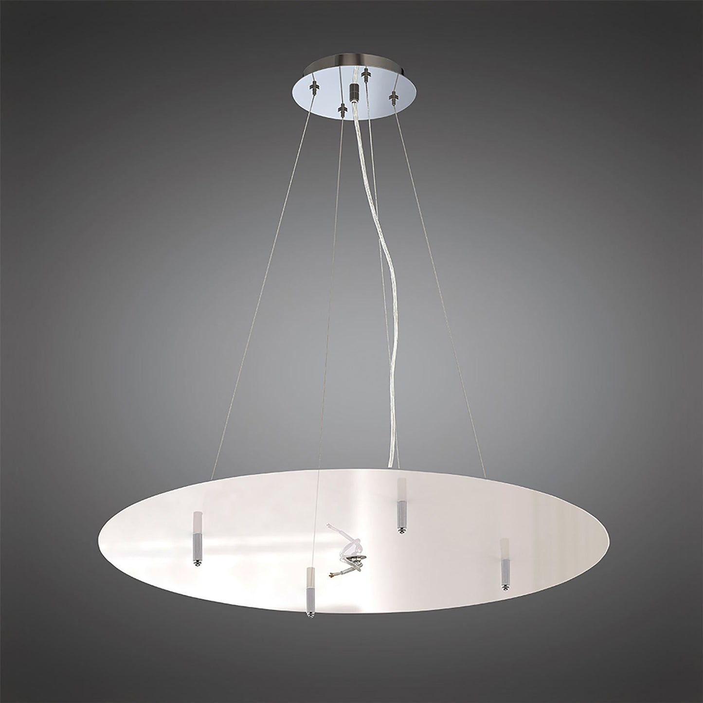 Mantra M5033 Nordica Pendant Kit 90CM, Polished Chrome/White Acrylic