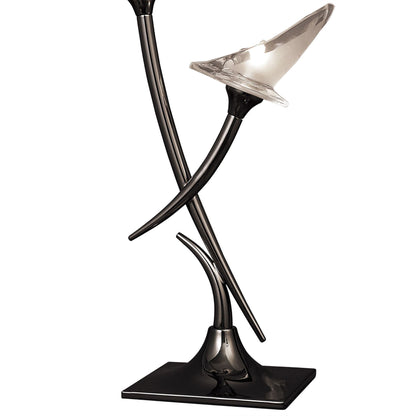 Mantra Flavia Table Lamp 2 Light G9, Black Chrome