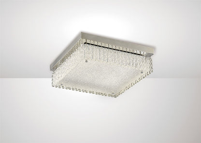 Diyas Aiden Large Square Flush  21W 1900lm LED 4200K Polished Chrome/Glass, 3yrs Warranty  Ceiling Light Fitting