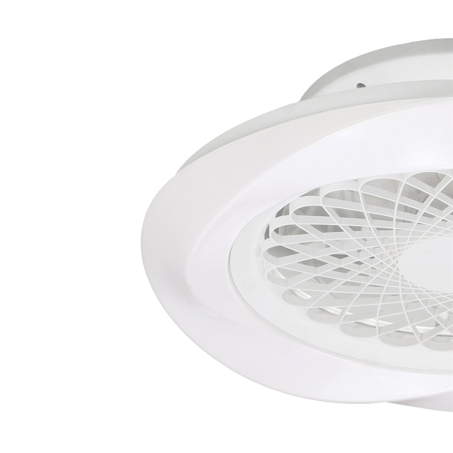 Boreal 62cm 70W LED Dimmable Ceiling Light With Built-In 35W DC Reversible Fan, White Finish C/W Remote Control, 4200lm