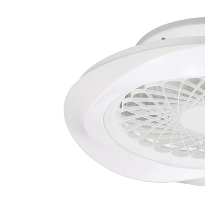 Boreal 62cm 70W LED Dimmable Ceiling Light With Built-In 35W DC Reversible Fan, White Finish C/W Remote Control, 4200lm