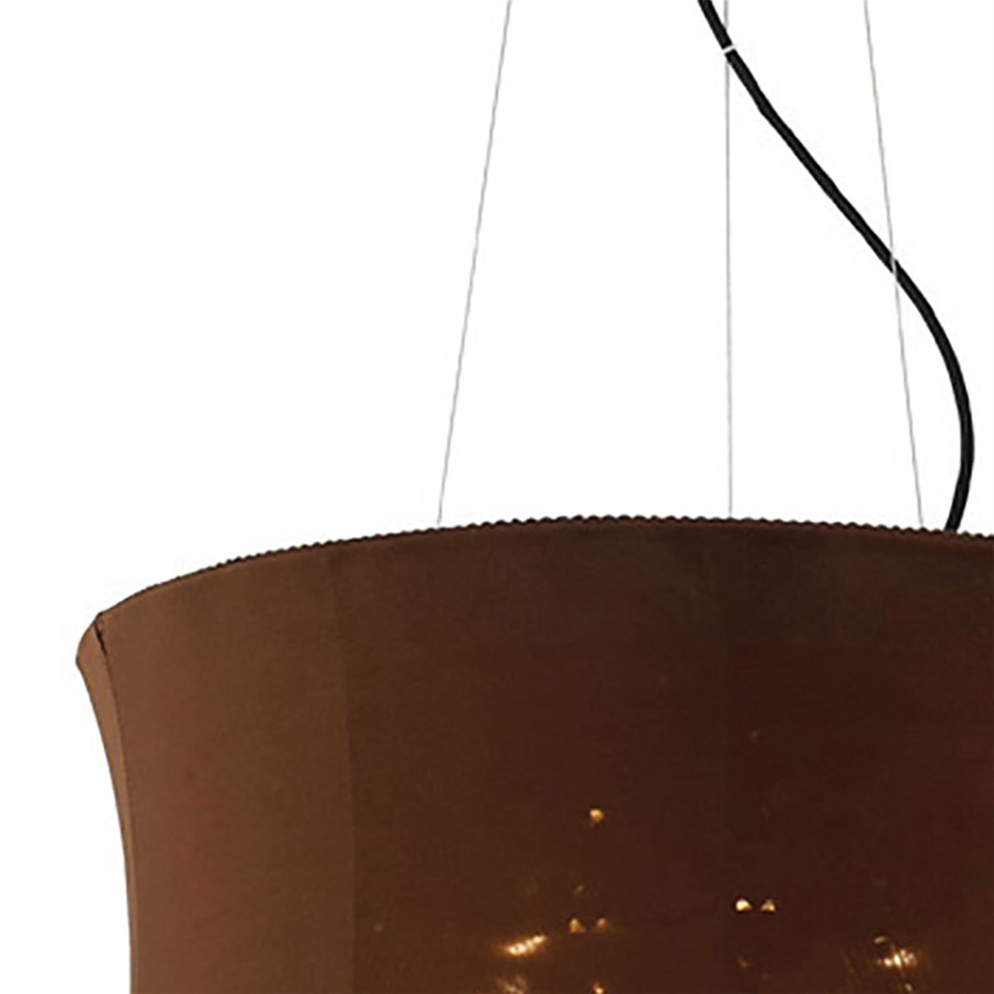 Diyas Niki 50cm  4 Light E14 with Brown Shade Polished Chrome/Coffee Crystal Ceiling Pendant Light Fitting