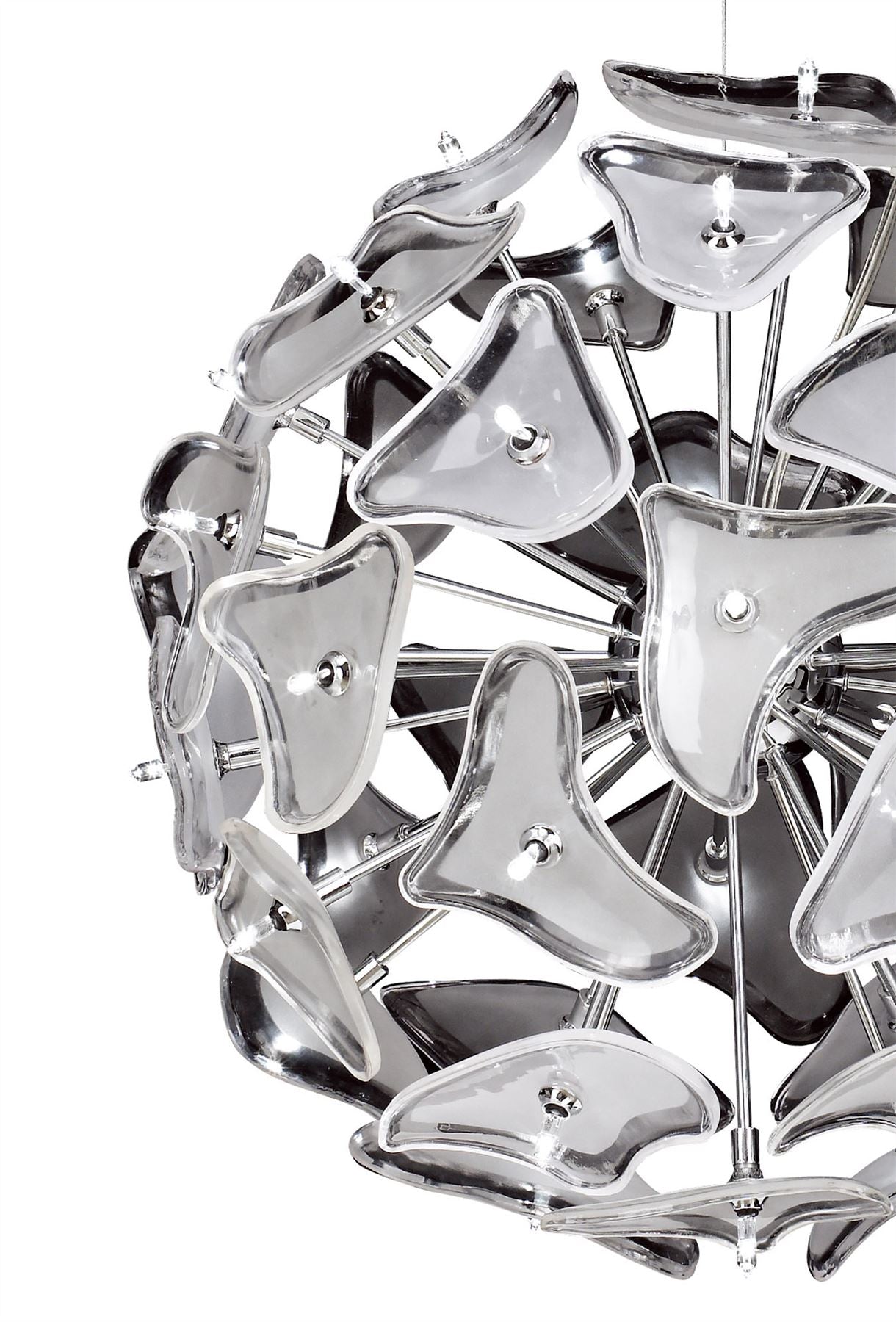 Mantra Otto 46cm Pendant 41 Light G4 Sphere, Polished Chrome/Frosted Glass, NOT LED/CFL Compatible