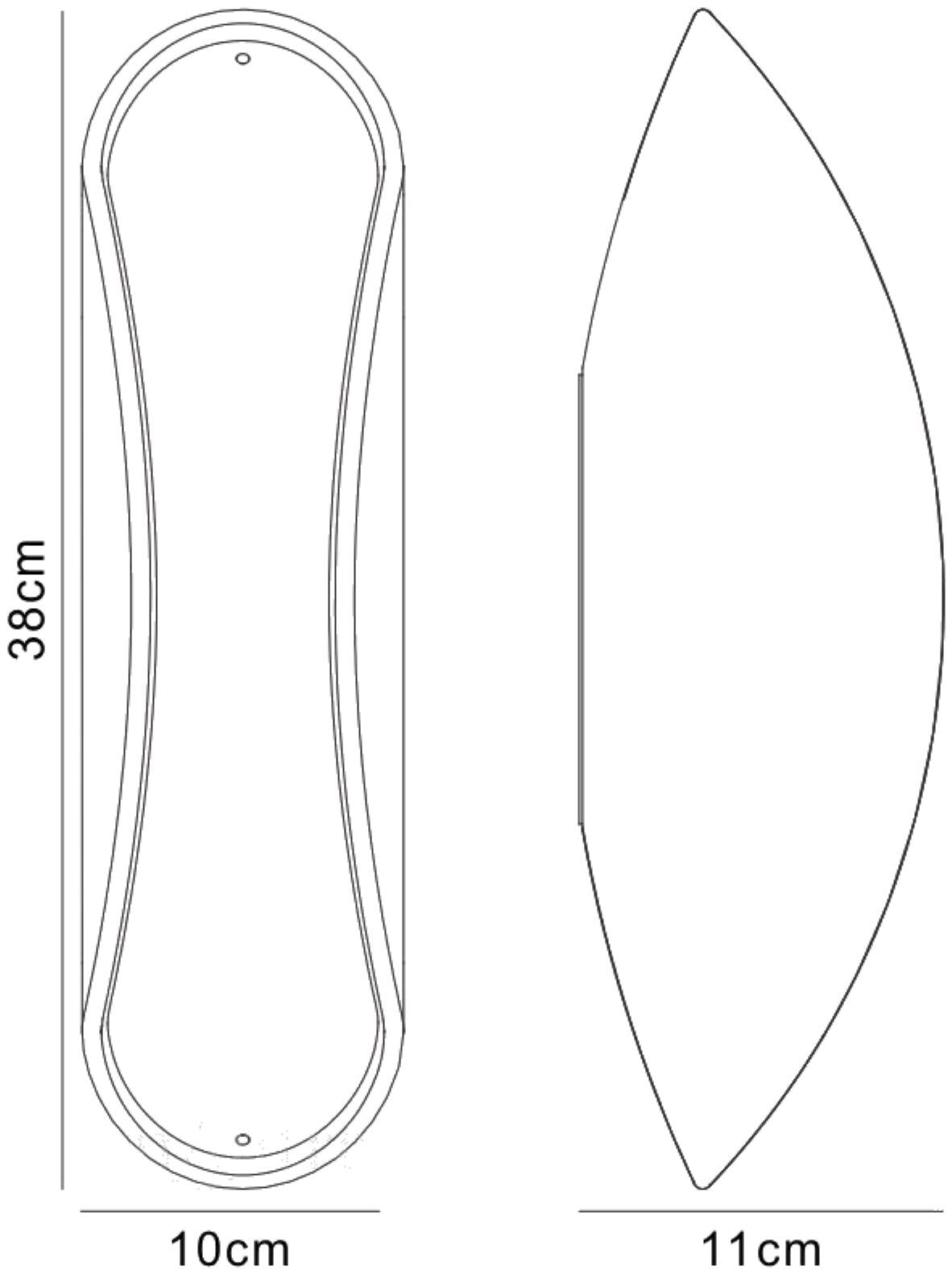 Mantra Pasion Wall Light 2 Light E27, Gloss White/White Acrylic/Polished Chrome, CFL Lamps INCLUDED