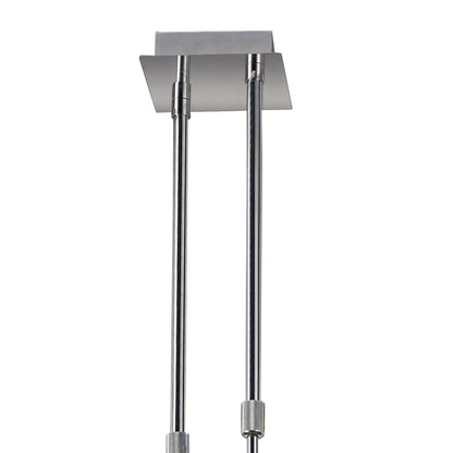 Mantra Tokio Rectangular Telescopic 6 Light G9 Line, Gloss Black/Polished Chrome