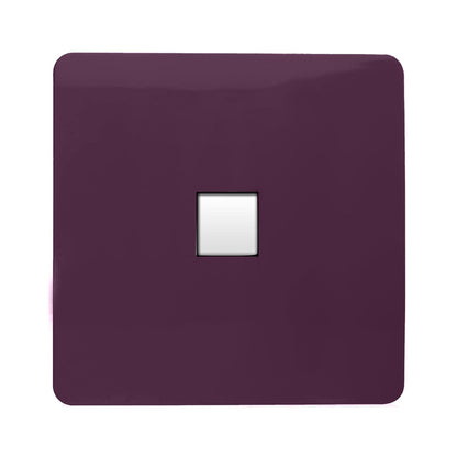 Trendi Switch 1 Gang RJ45 Cat 6 Modern Designer PC Ethernet Socket in Plum