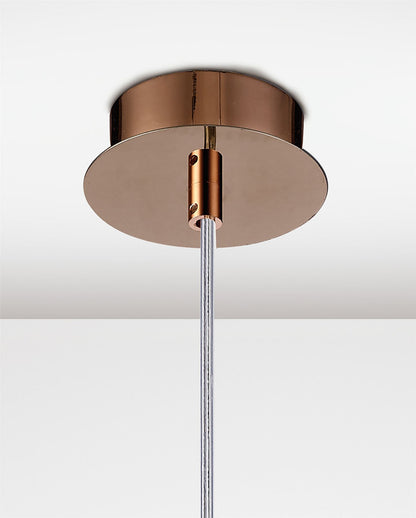 Diyas Camden 10cm Single  1 Light G9 Rose Gold/Mosaic Glass/Crystal Ceiling Pendant Light Fitting