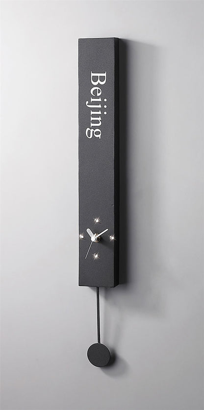 Diyas Home (DH) Infinity Beijing with Pendulum Clock Black Wall