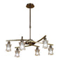 Mantra Alaska GU10 64cm Pendant Convertible To Semi Flush 6 Light L1/SGU10, Antique Brass, CFL Lamps INCLUDED