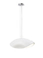 Mantra Pasion Rectangular Pendant 4 Light E27, Gloss White/White Acrylic/Polished Chrome, CFL Lamps INCLUDED