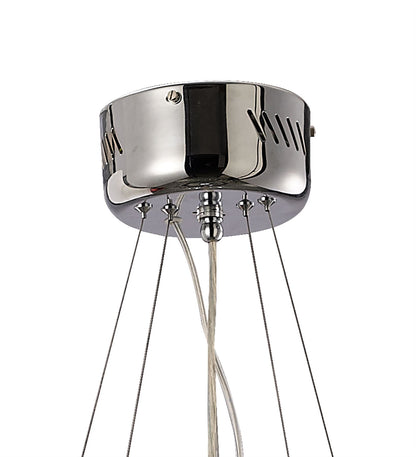 Diyas Atria 55cm  2 Light E27 with LEDs and Remote Control Stainless Steel Ceiling Pendant Light Fitting