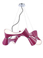 Mantra Ora 80cm Pendant 8 Twisted Round Light E27, Gloss Purple/White Acrylic/Polished Chrome, CFL Lamps INCLUDED