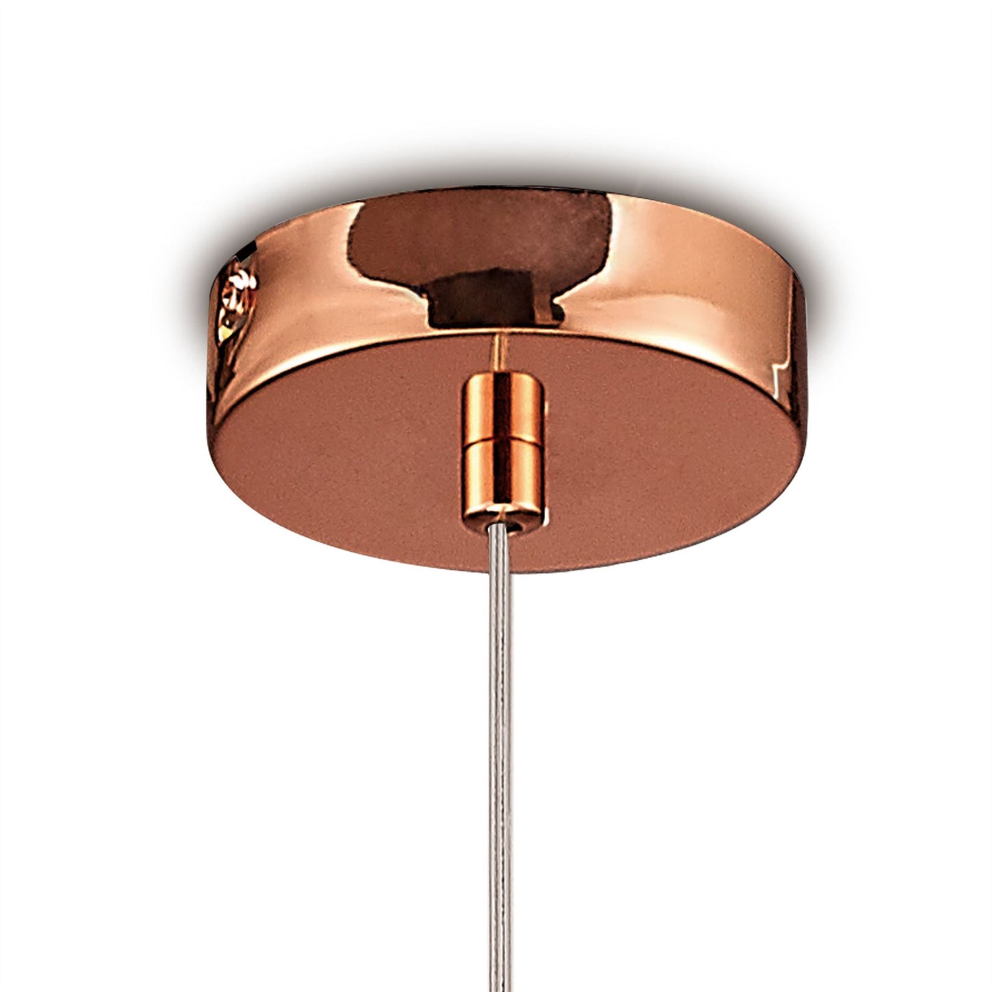 Deco Regina Single Pendant 1 Light G9 Copper/Copper Glass